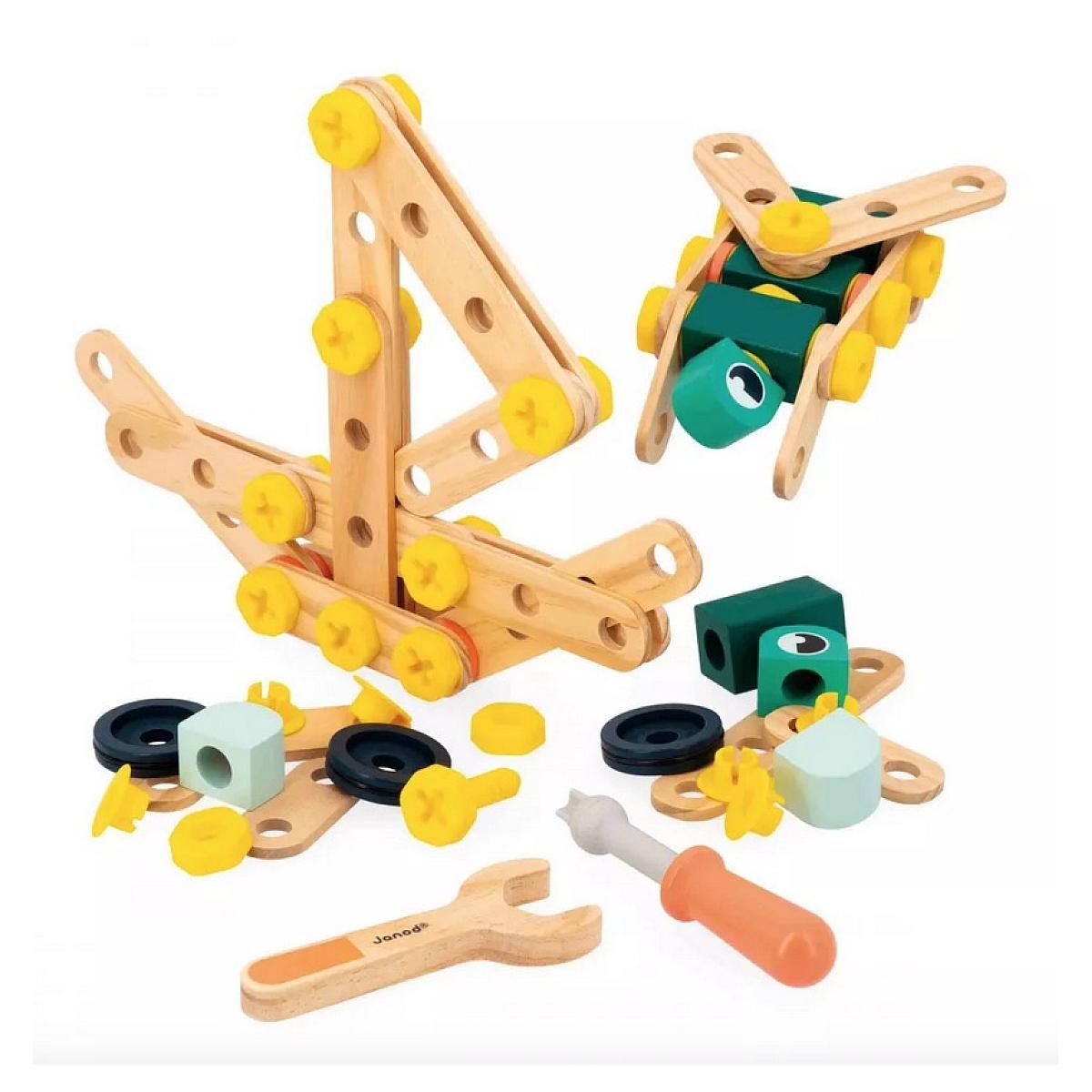 Juratoys-Janod Brico Kids - Kit de Bricolage 100 Pièces pour Enfants de 3 Ans et Plus
