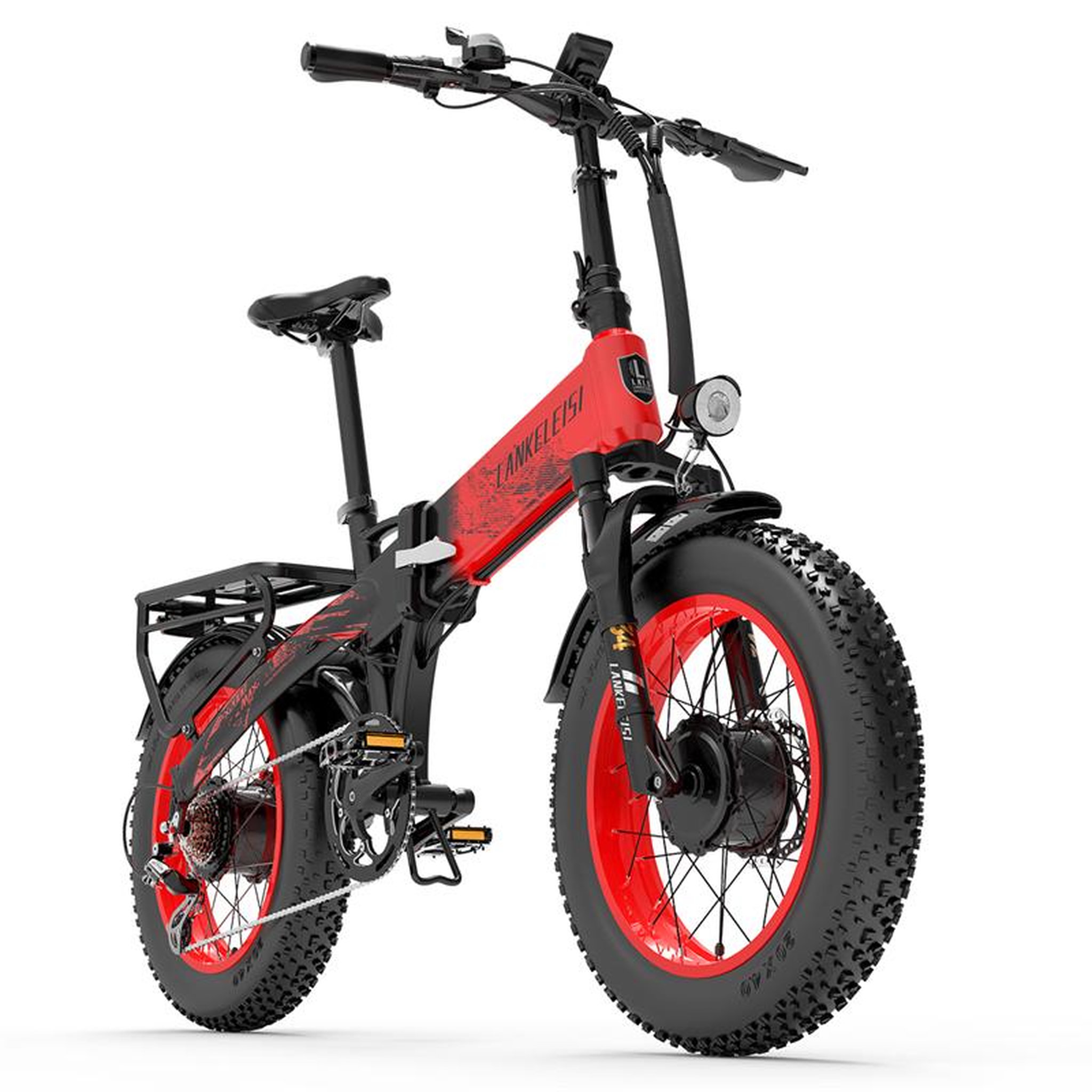 Voir la diapositive 3 : LANKELEISI Vélo électrique pliable LANKELEISI X2000 MAX
