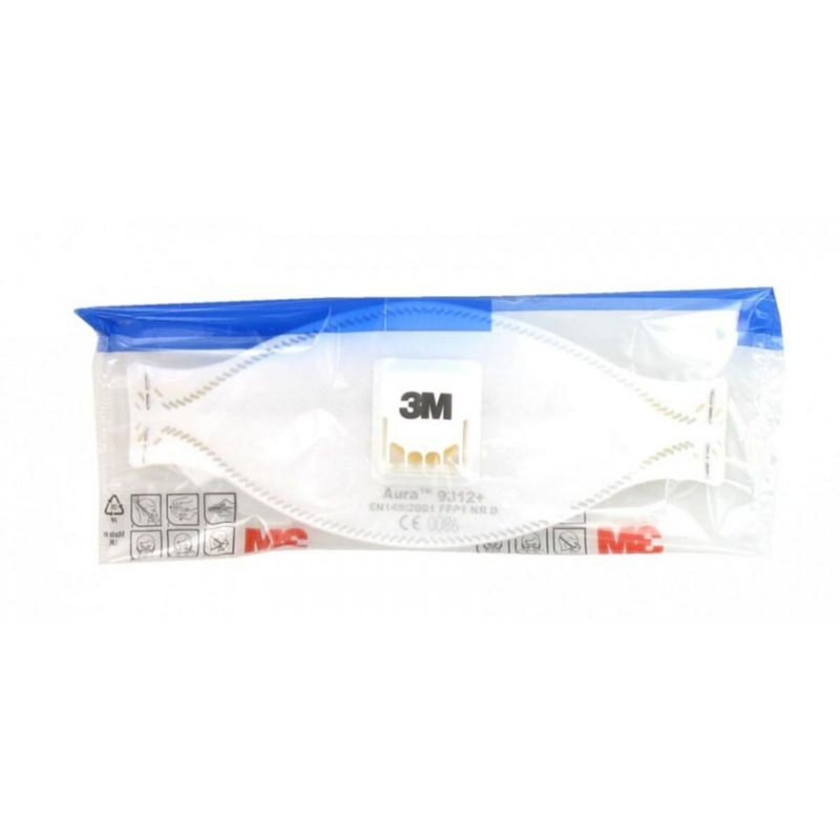 3M Masque 3M Aura 9312 anti-poussières pliable FFP1 avec soupape