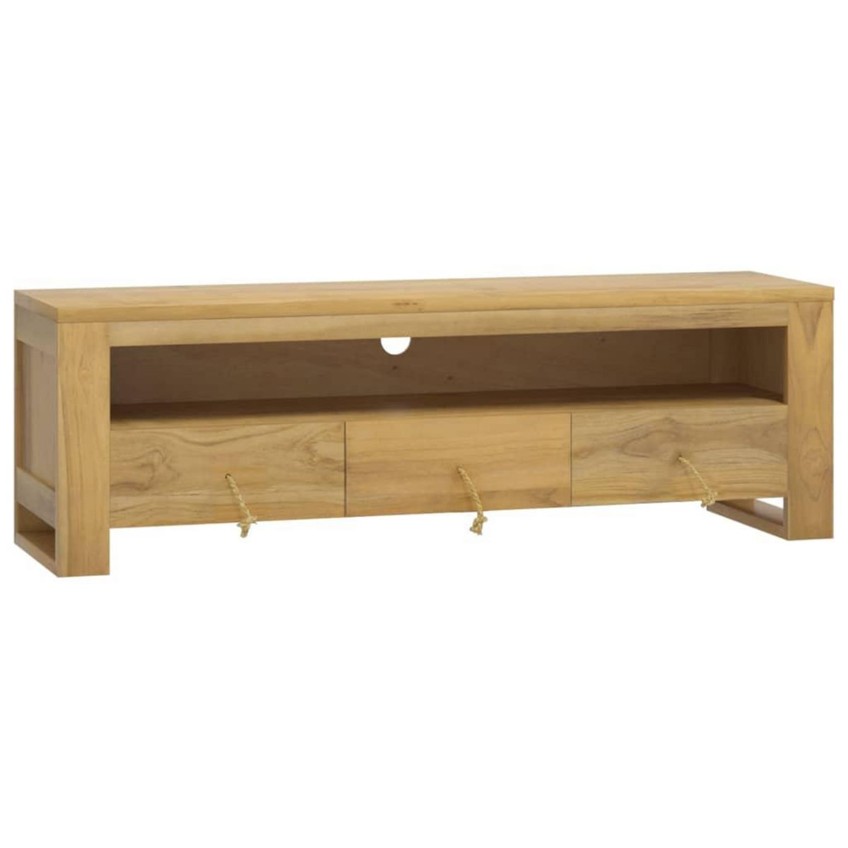 VIDAXL Meuble TV 110x30x35 cm Bois de teck solide