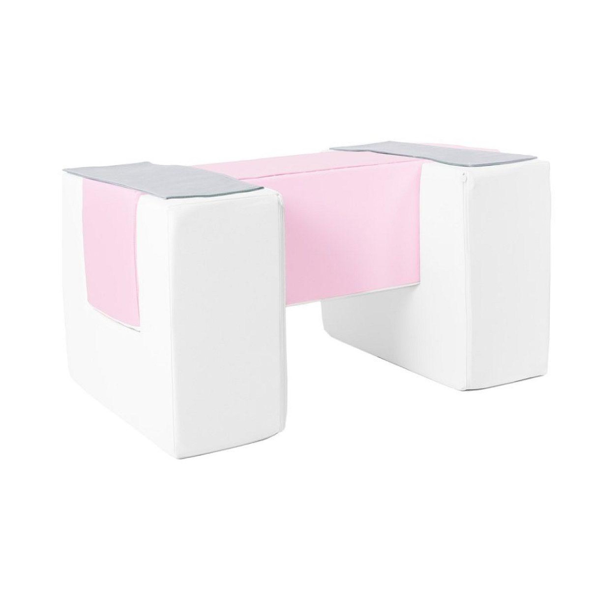 VELINDA 3 blocs en mousse blanc rose gris