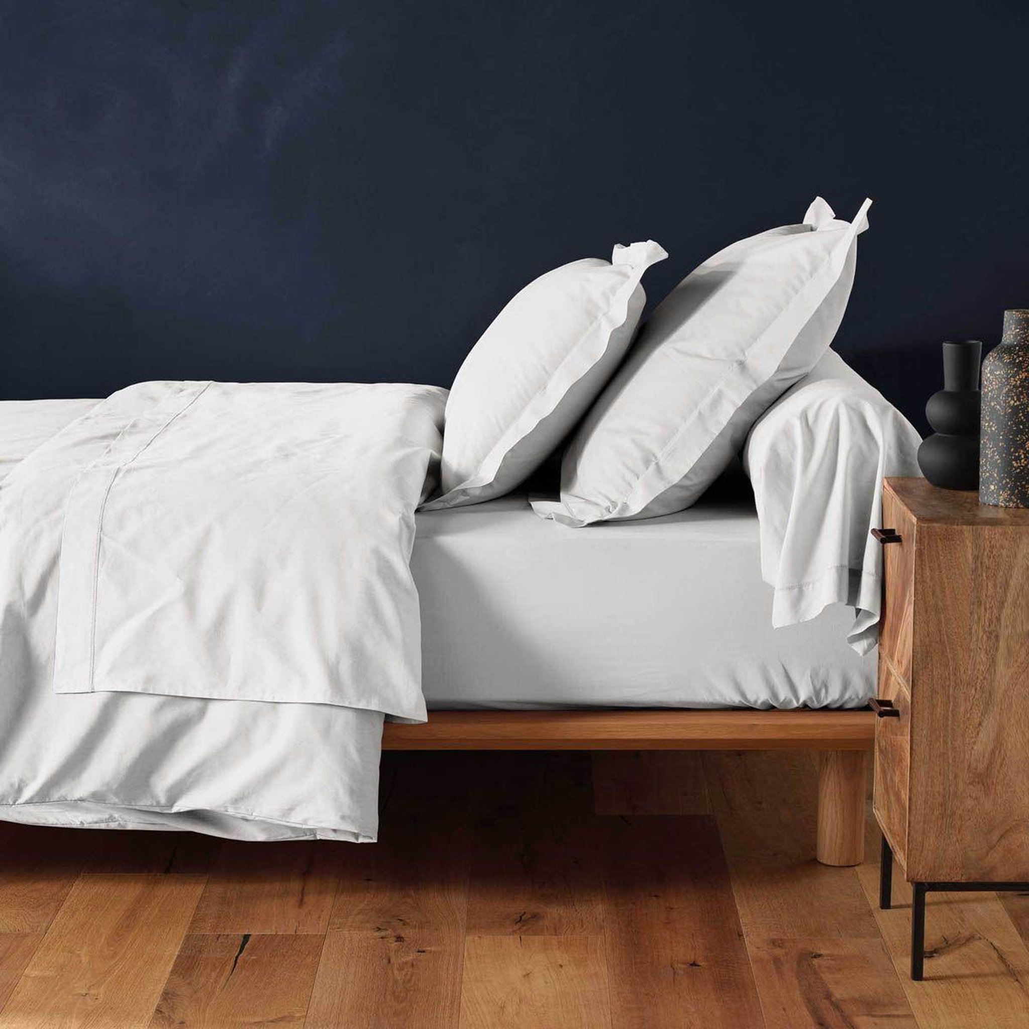 Voir la diapositive 4 : Douceur d'Intérieur Drap housse  lina  90x190cm white