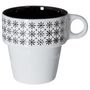 Voir la diapositive 3 : SECRET DE GOURMET Lot de 6 Mugs sur Rack  Ethnik  26cl Noir & Blanc