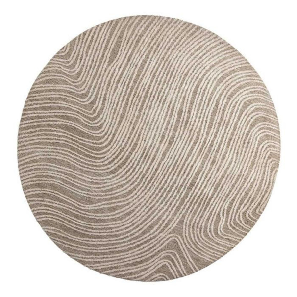 Paris Prix Tapis Déco Rond  Melle  200cm Beige