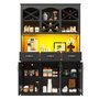 Voir la diapositive 1 : MERAX Buffet de cuisine 3 portes 3 tiroirs - 120 cm noir led mdf
