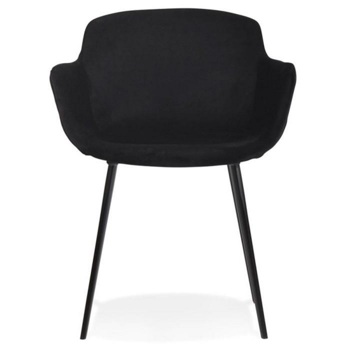 Paris Prix Fauteuil Design en Velours  Javier  80cm Noir