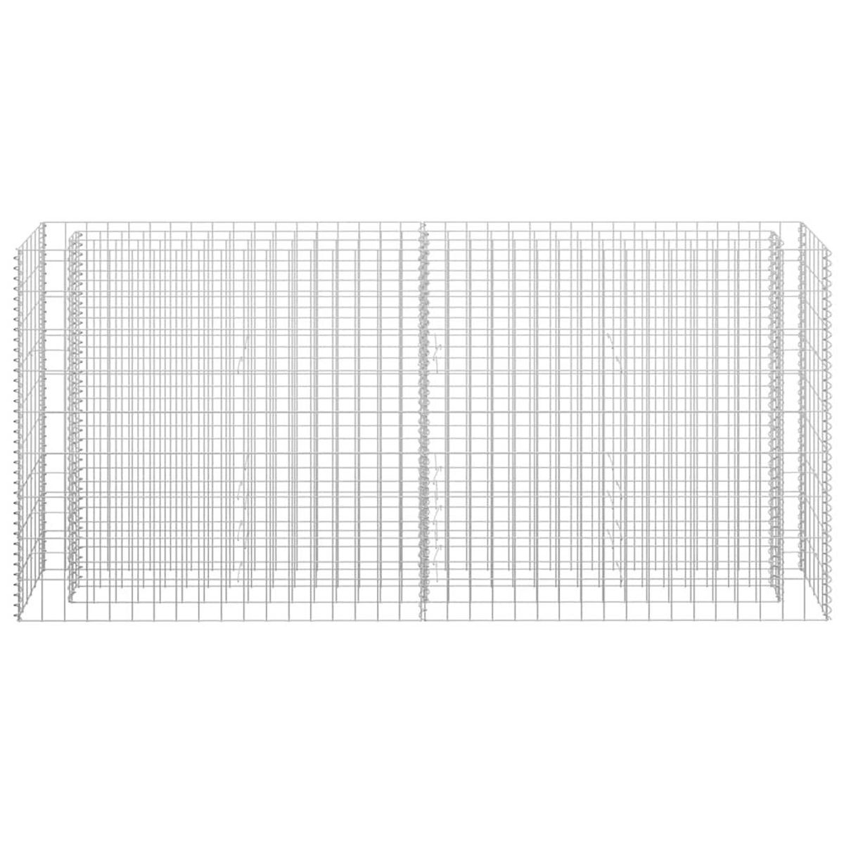 VIDAXL Lit sureleve a gabion Acier galvanise 180x30x90 cm