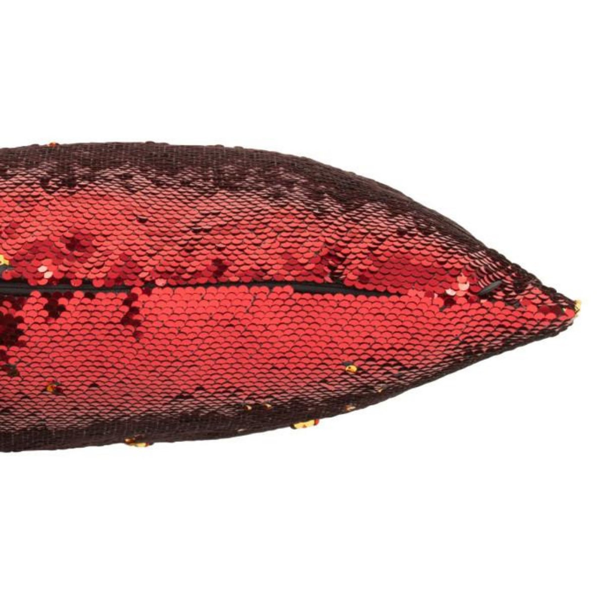 Paris Prix Coussin Déco Réversible  Sequin  45x45cm Rouge & Or