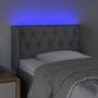 Voir la diapositive 4 : VIDAXL Tete de lit a LED Gris clair 83x16x78/88 cm Tissu