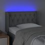 Voir la diapositive 4 : VIDAXL Tete de lit a LED Gris clair 83x16x78/88 cm Tissu