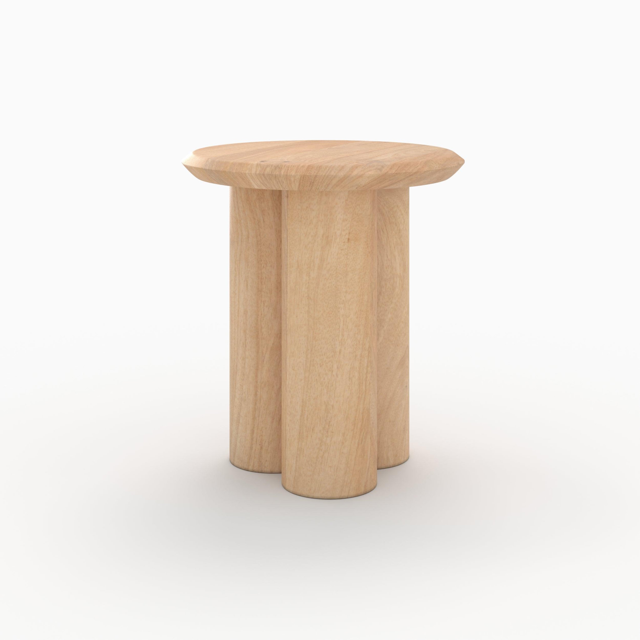 Voir la diapositive 5 : MAISON PAVANE Table d'appoint en bois de manguier d40 cm-sacha