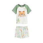 Petit Béguin Pyjama enfant manches courtes Kanha. Coloris disponibles : Vert