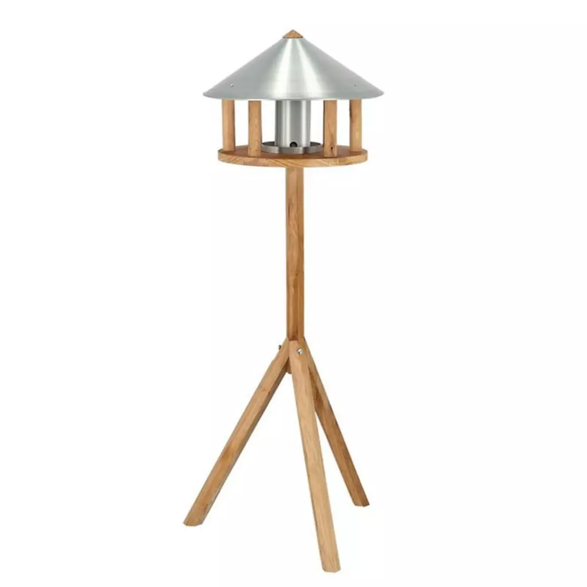 ESSCHERT DESIGN Esschert Design Mangeoire a oiseaux avec silo et toit rond Zinc