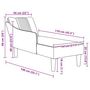 Voir la diapositive 6 : VIDAXL Fauteuil long avec accoudoir droit creme tissu