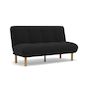 Voir la diapositive 4 : BEST MOBILIER Soan - banquette 2 places convertible clic-clac en velours texturé