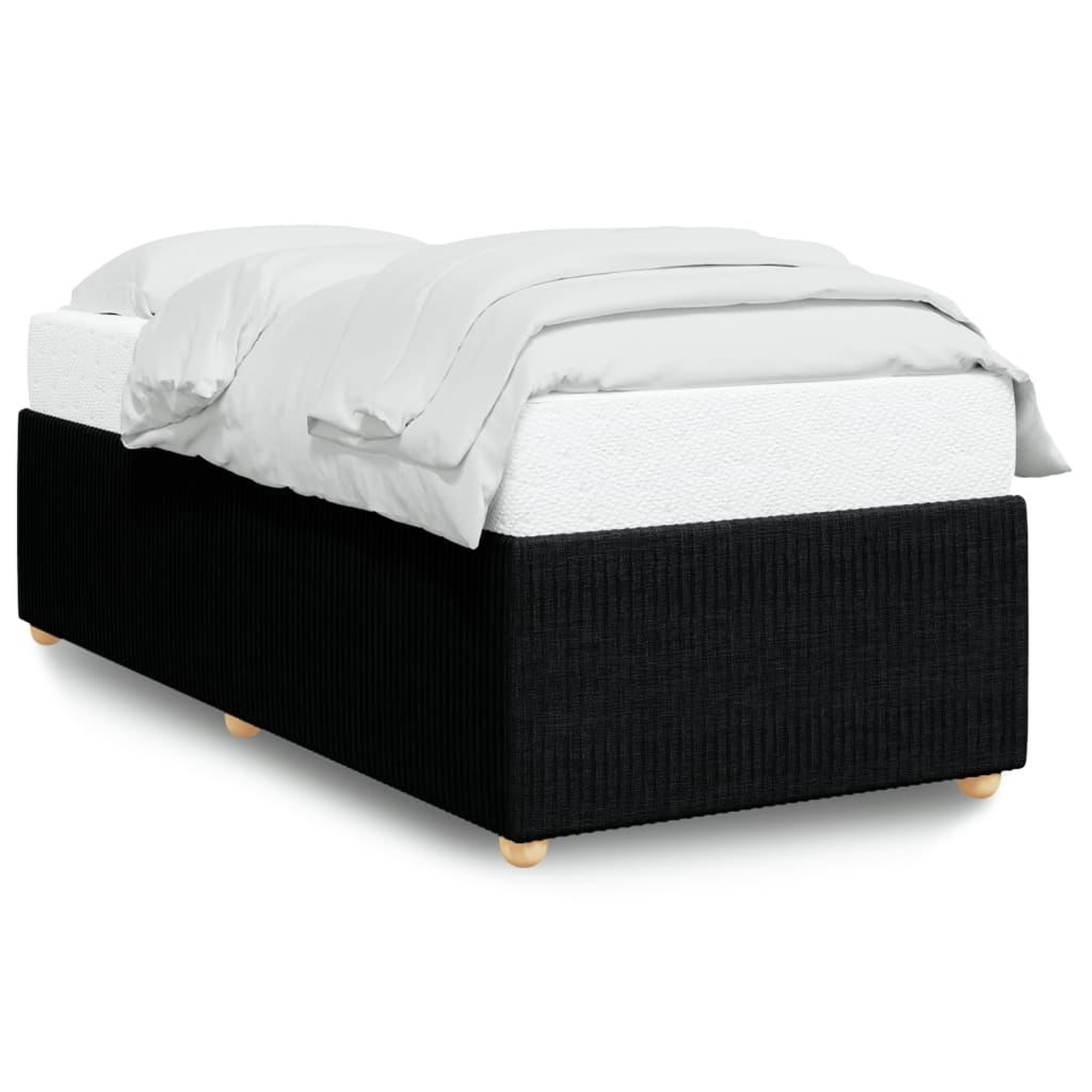 Voir la diapositive 2 : VIDAXL Cadre de lit sans matelas noir simple tissu
