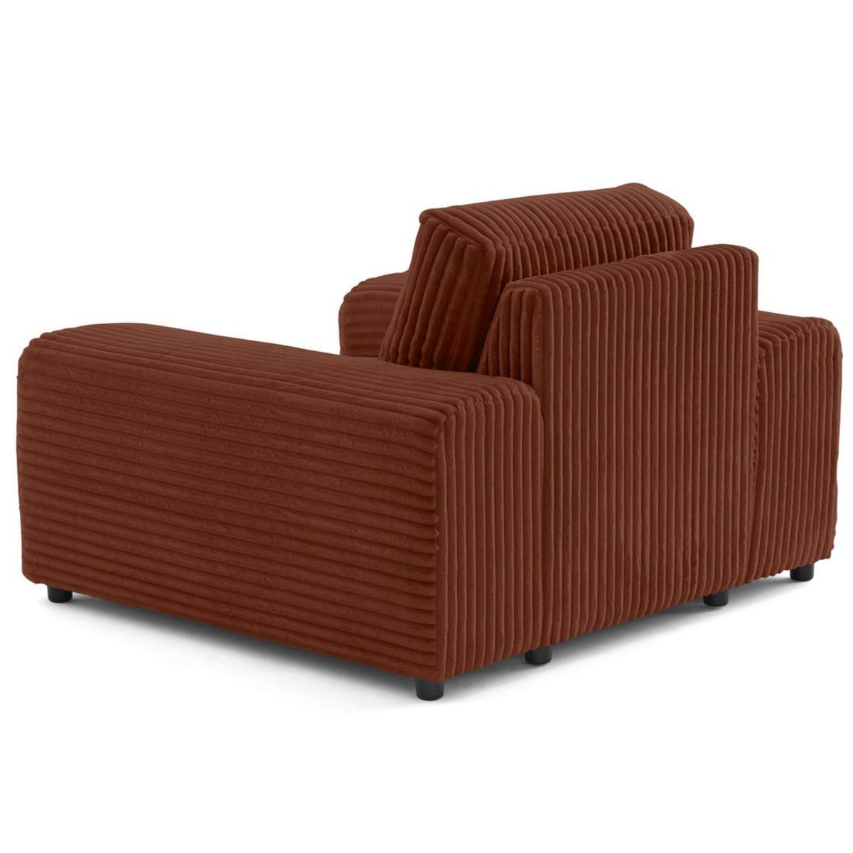 LISA DESIGN Garance - fauteuil en velours côtelé grosses côtes