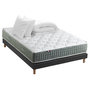 Voir la diapositive 1 : IDLITERIE Ensemble matelas Ressort 7 zones HYGGE + Sommier + couette + oreillers Fabriqué en France