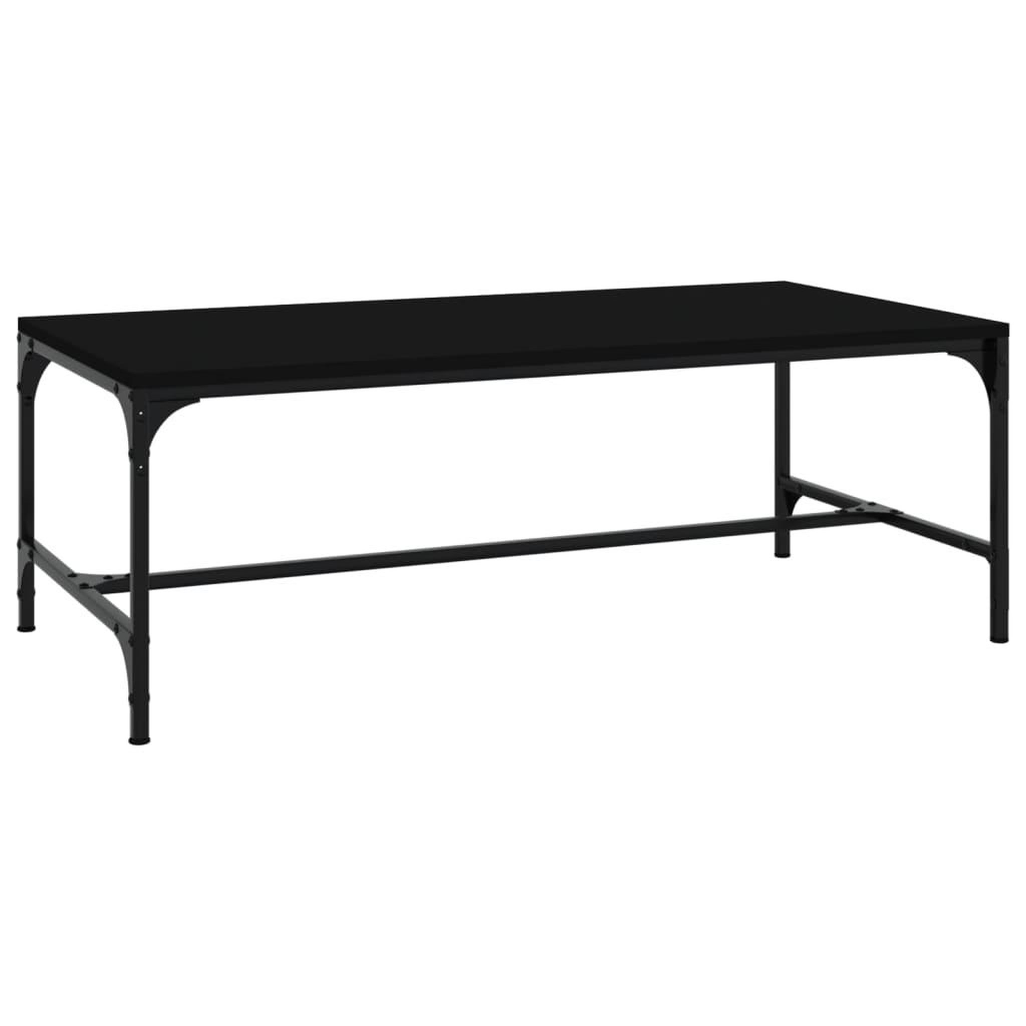 Voir la diapositive 2 : VIDAXL Table basse Noir 80x50x35 cm Bois d'ingenierie
