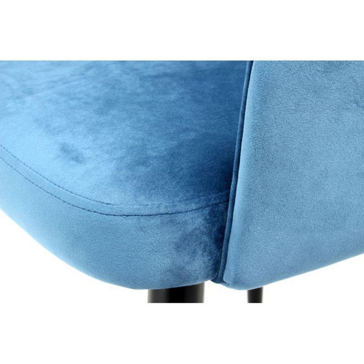 Paris Prix Lot de 2 Chaises en Velours  Joris  77cm Bleu