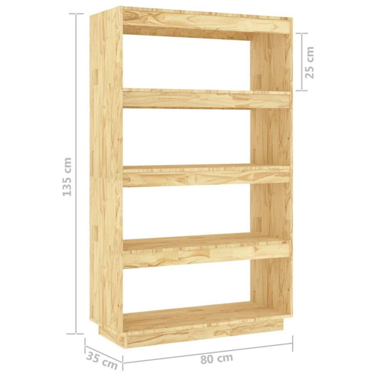 VIDAXL Bibliotheque/Separateur de piece 80x35x135cm bois de pin massif