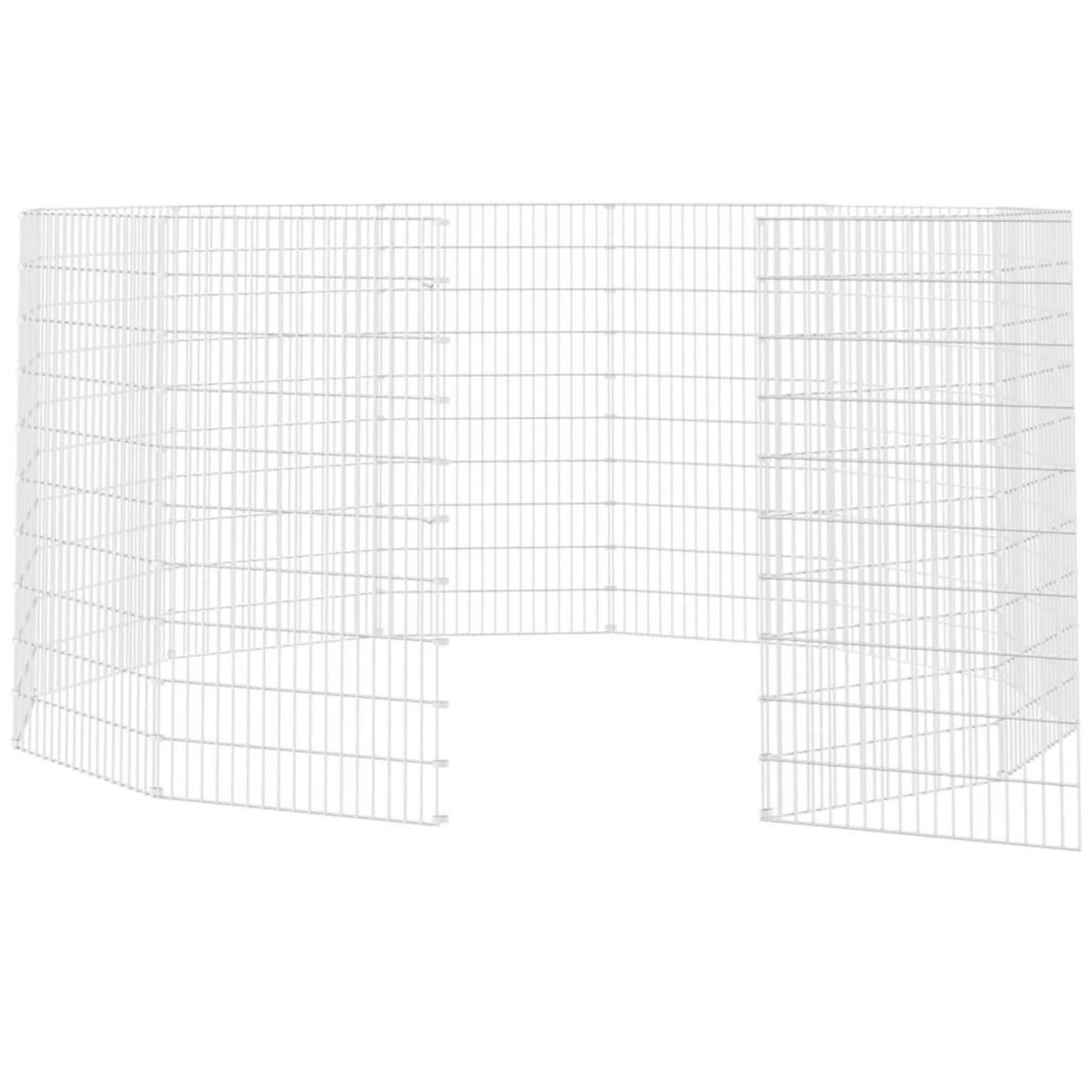 VIDAXL Enclos d'animaux en liberte 12 panneaux 54x100 cm fer galvanise