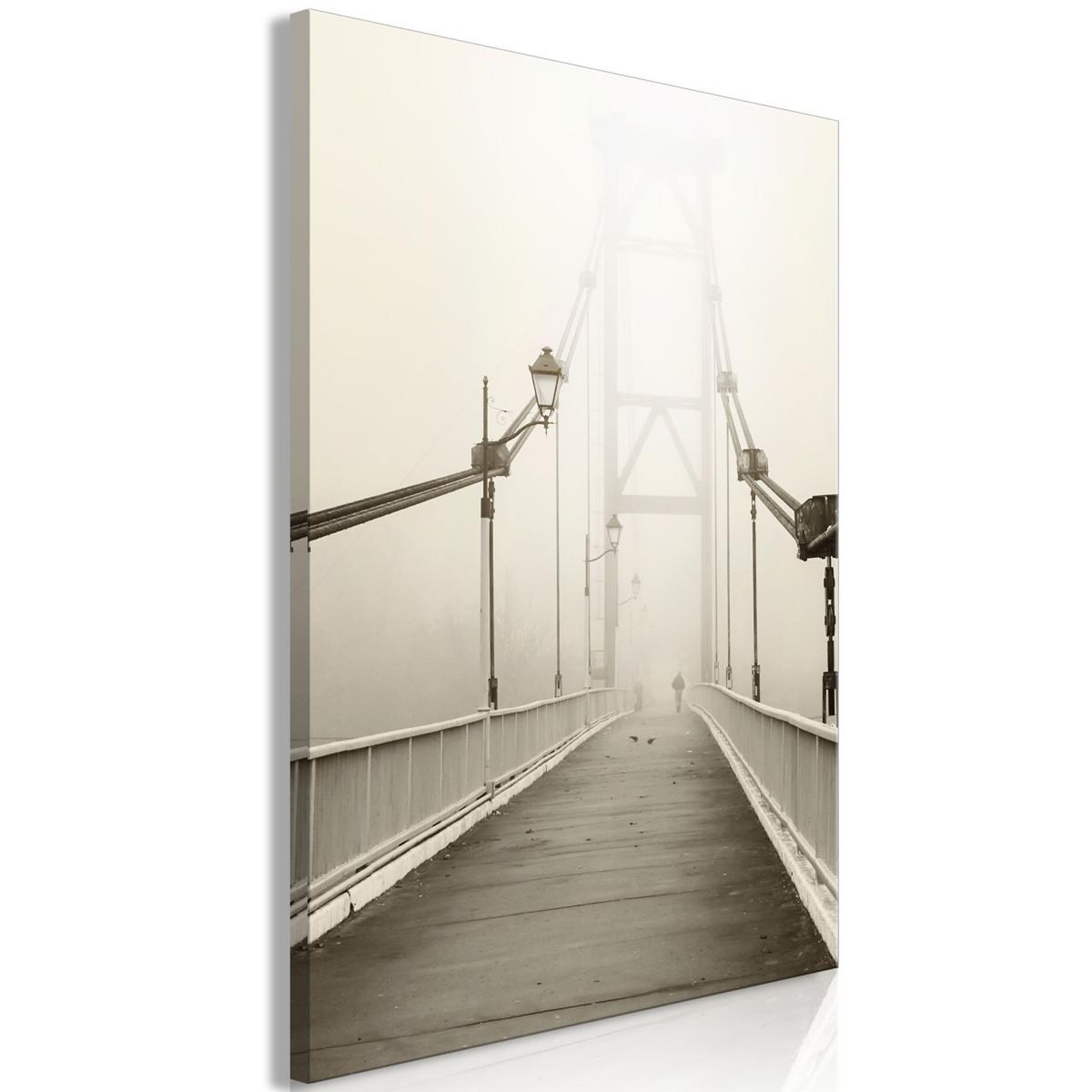 Paris Prix Tableau imprimé  bridge in the fog. Coloris disponibles : Multicolore