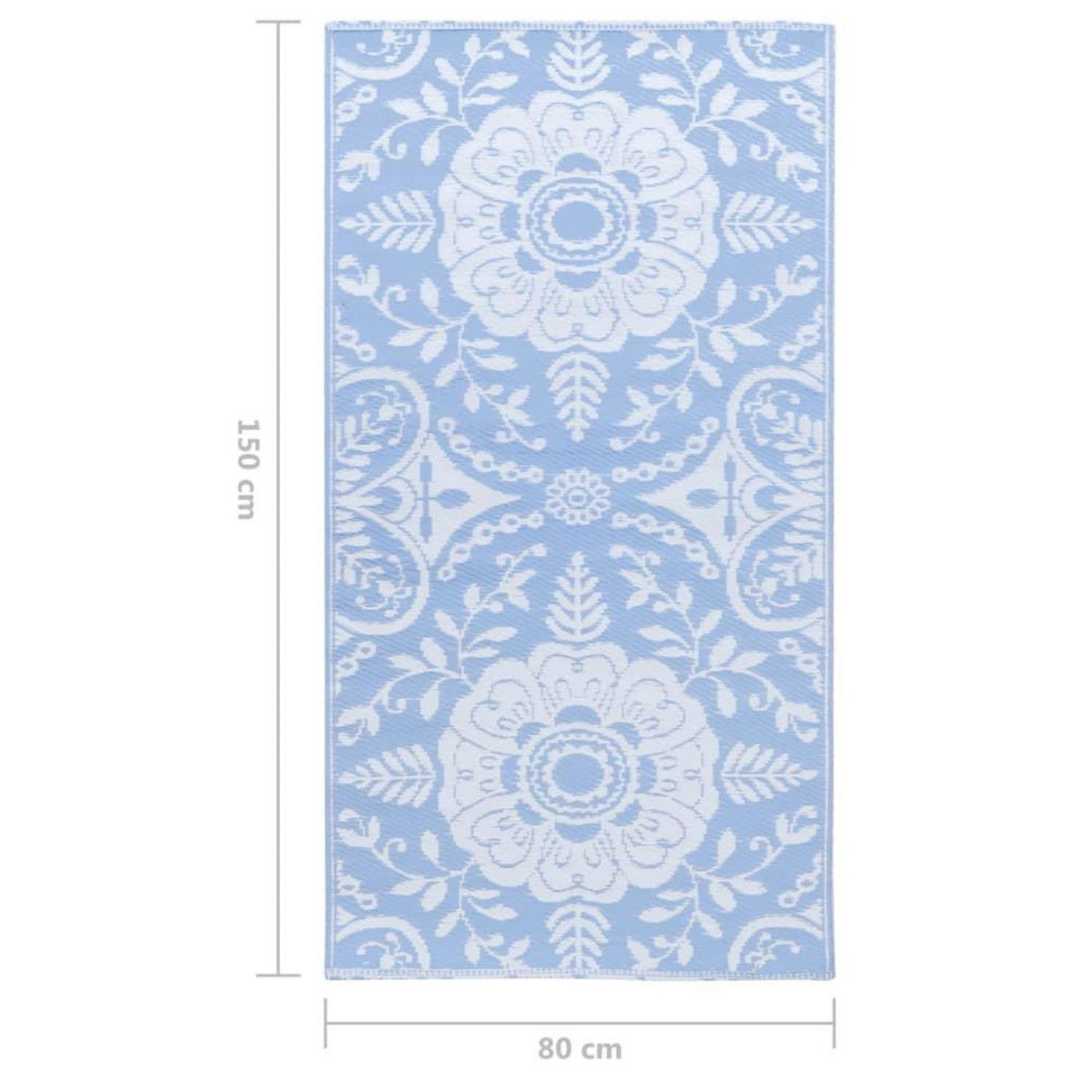 VIDAXL Tapis d'exterieur ARAKIL Bleu azure 80x150 cm PP
