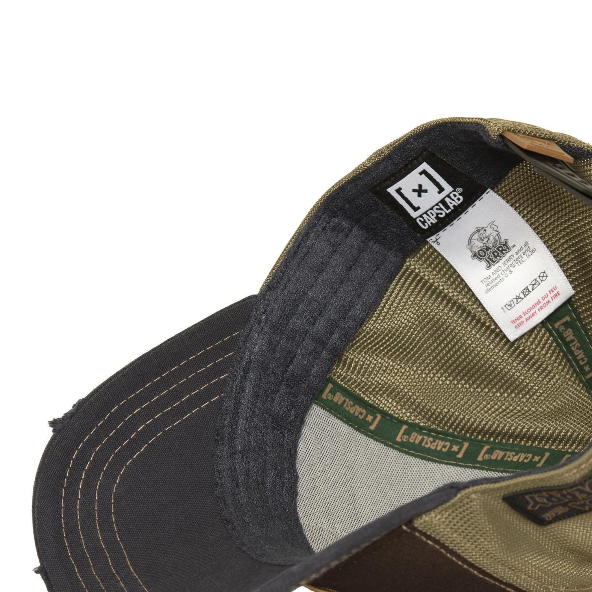 Voir la diapositive 6 : CAPSLAB Casquette trucker premium avec filet et patch tom&jerry
