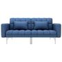 Voir la diapositive 2 : VIDAXL Canape-lit Bleu Tissu