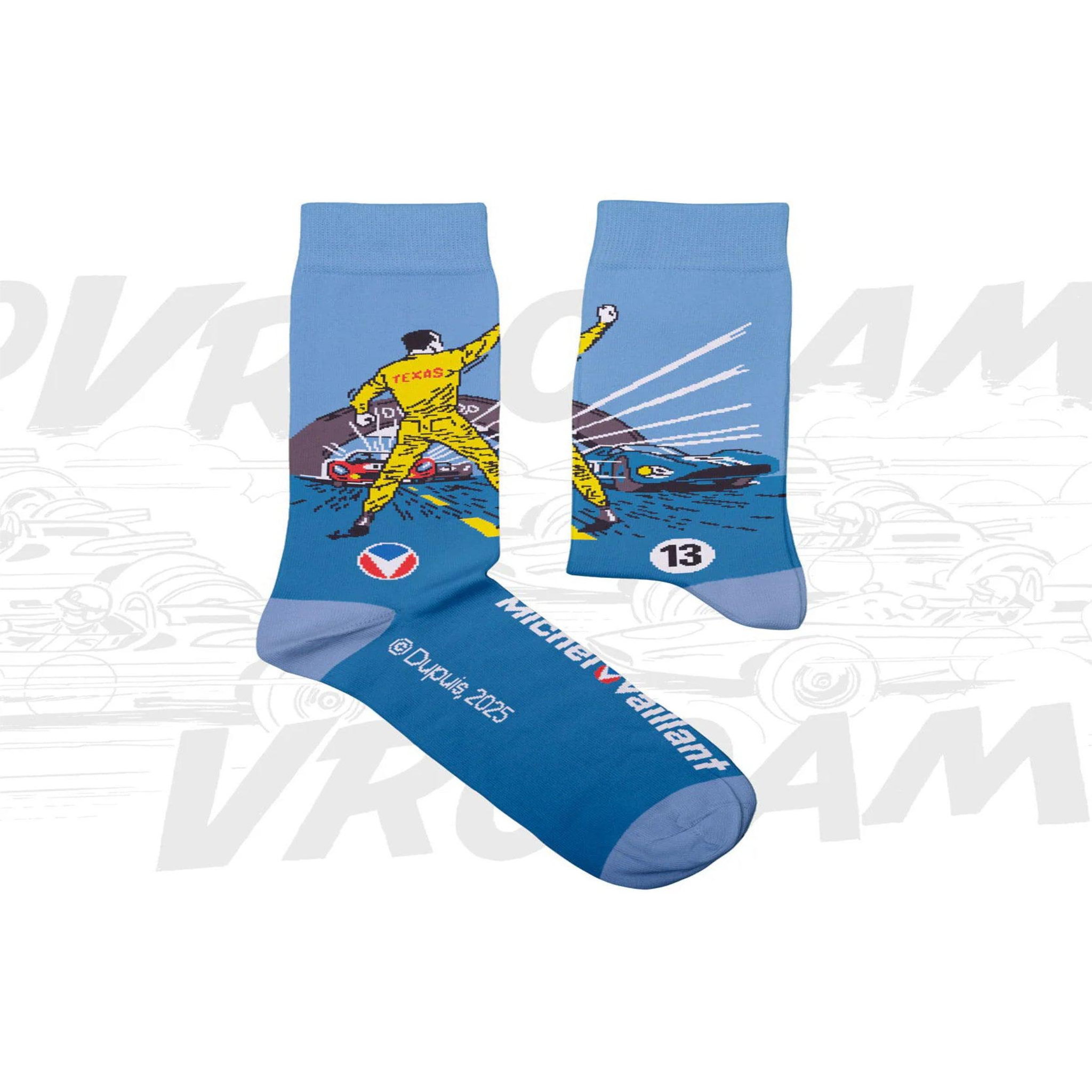 SOCK AFFAIRS Chaussettes michel vaillant, le 13 est au départ