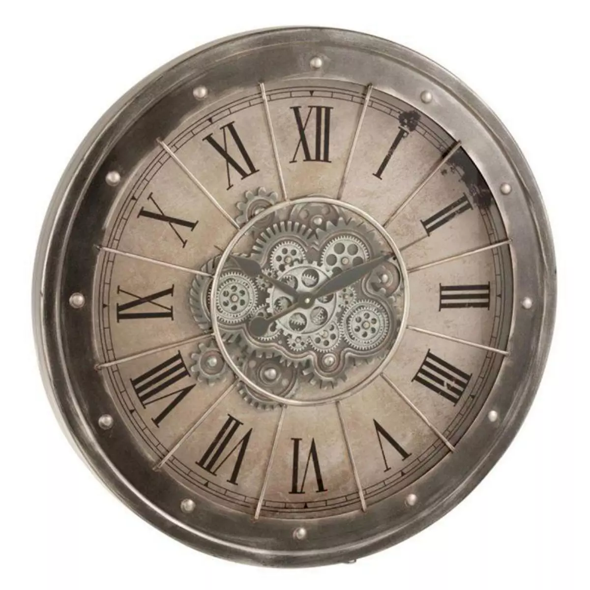 Paris Prix Horloge Murale  Mécanisme Apparent  80cm Gris
