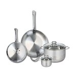 ELO Ensemble de 2 Poêles de cuisson 24 et 32 cm et 2 faitouts 12 et 24 cm Elo Profi Brillant