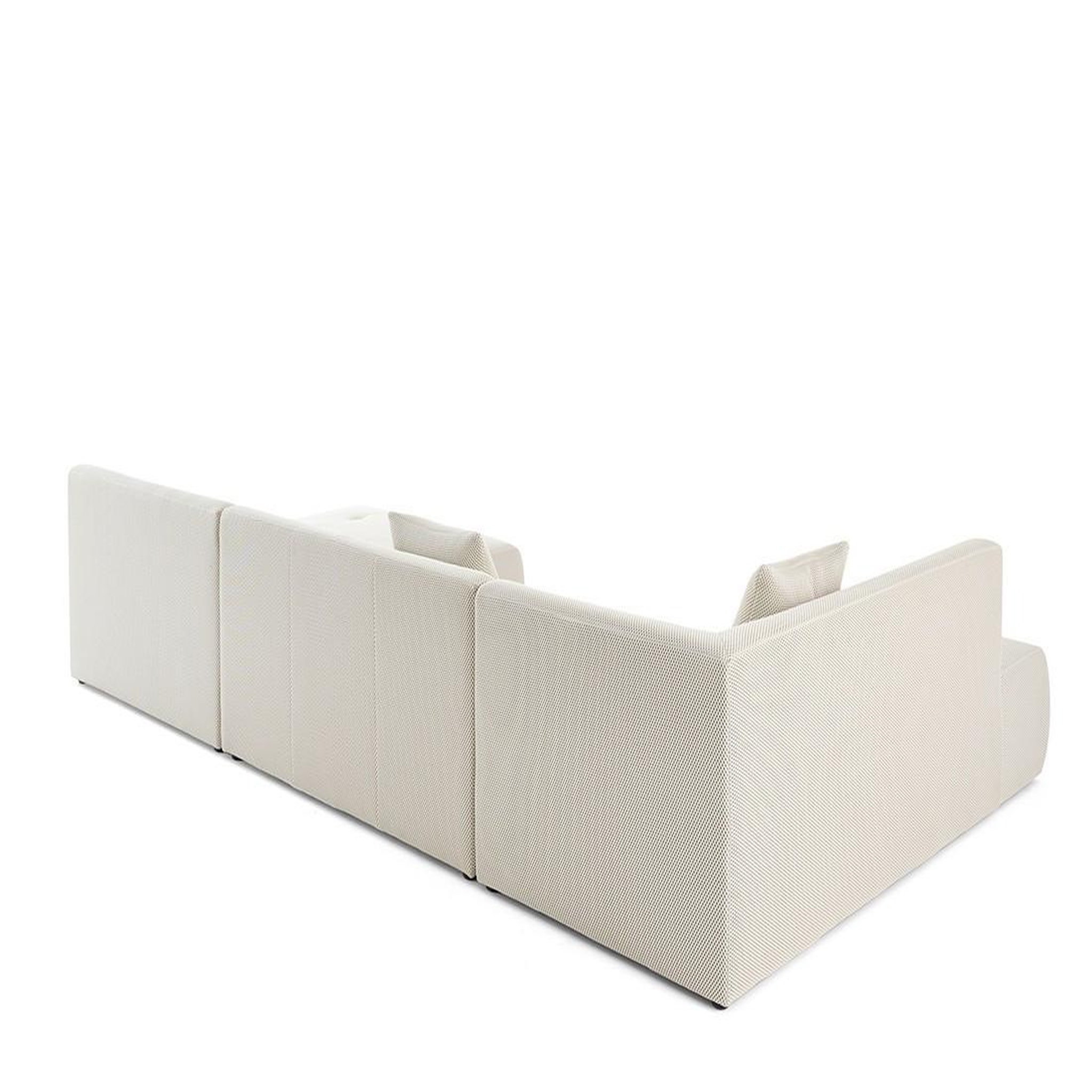 Voir la diapositive 4 : LISA DESIGN Onyx - canapé panoramique d'angle gauche - 7 places - en tissu mailles 3d