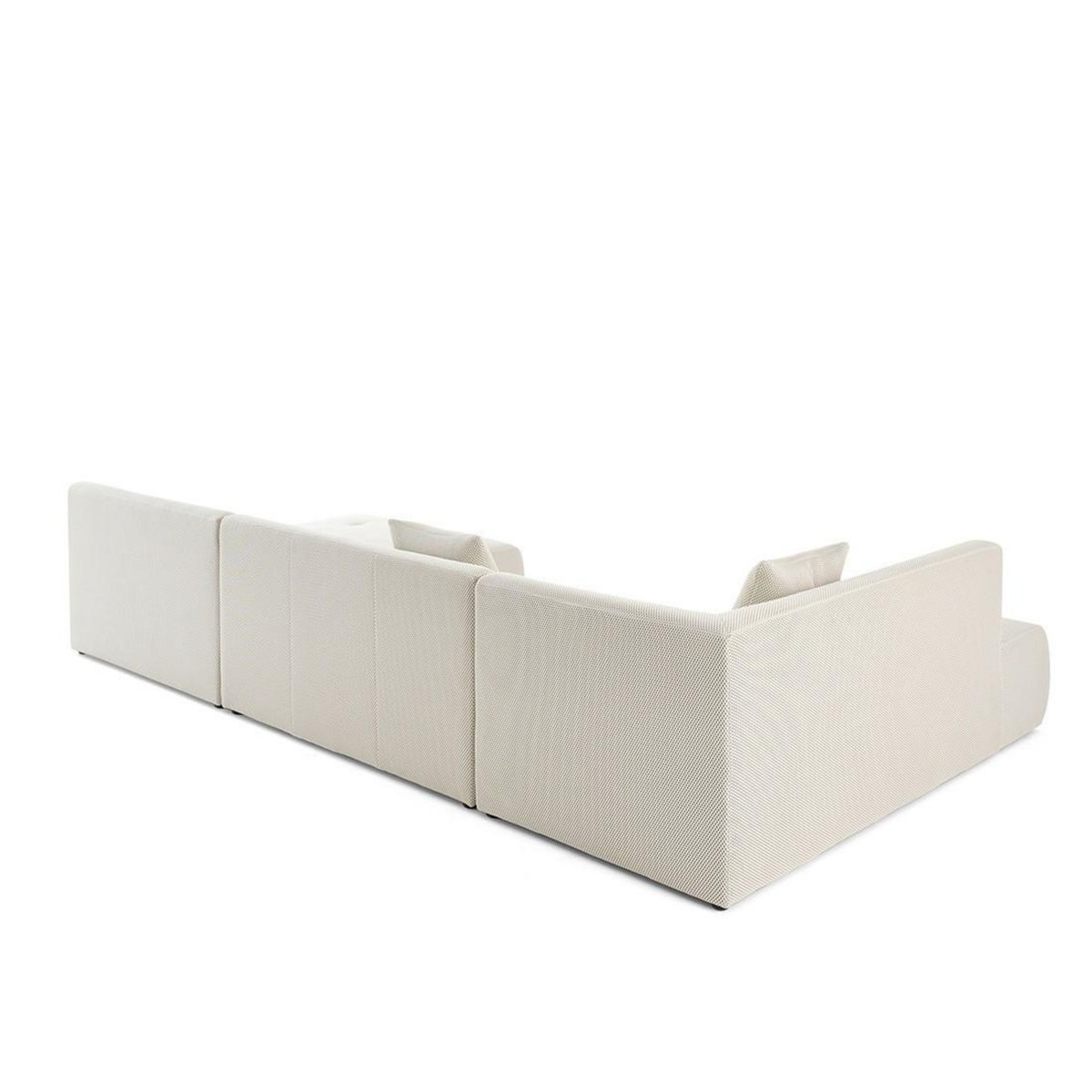 LISA DESIGN Onyx - canapé panoramique d'angle gauche - 7 places - en tissu mailles 3d