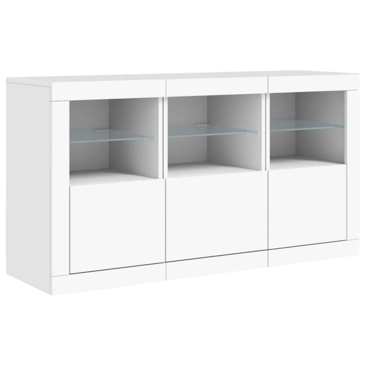 VIDAXL Buffet avec lumieres LED blanc 123x37x67 cm
