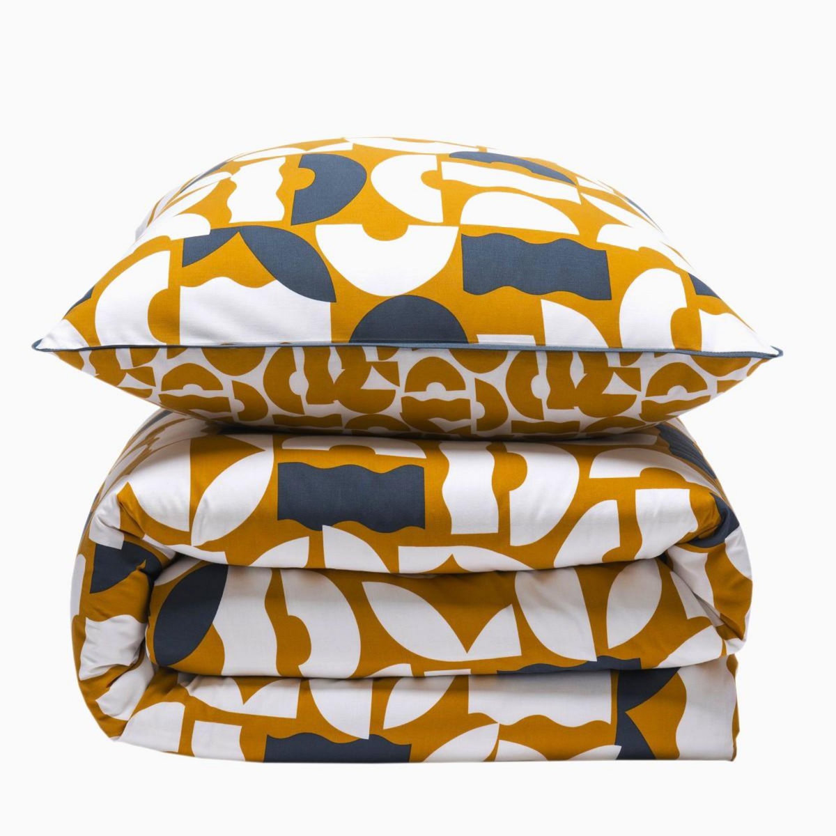 FUTURE HOME Parure de lit 2 personnes géométrique réversible