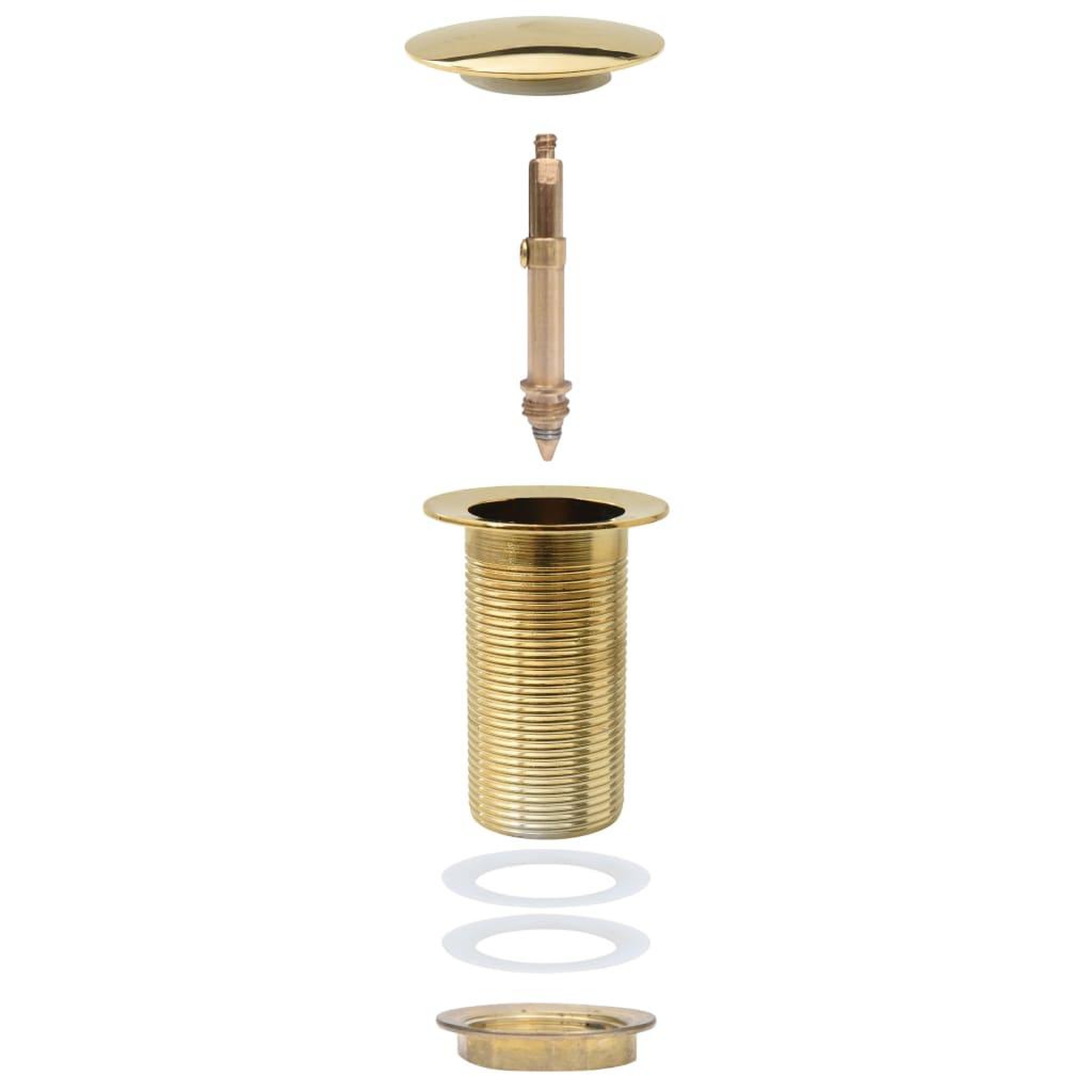 Voir la diapositive 4 : VIDAXL Drain a poussoir sans debordement Dore 6,4x6,4x9,1 cm
