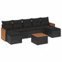 Voir la diapositive 2 : VIDAXL Salon de jardin 8 pcs avec coussins noir resine tressee