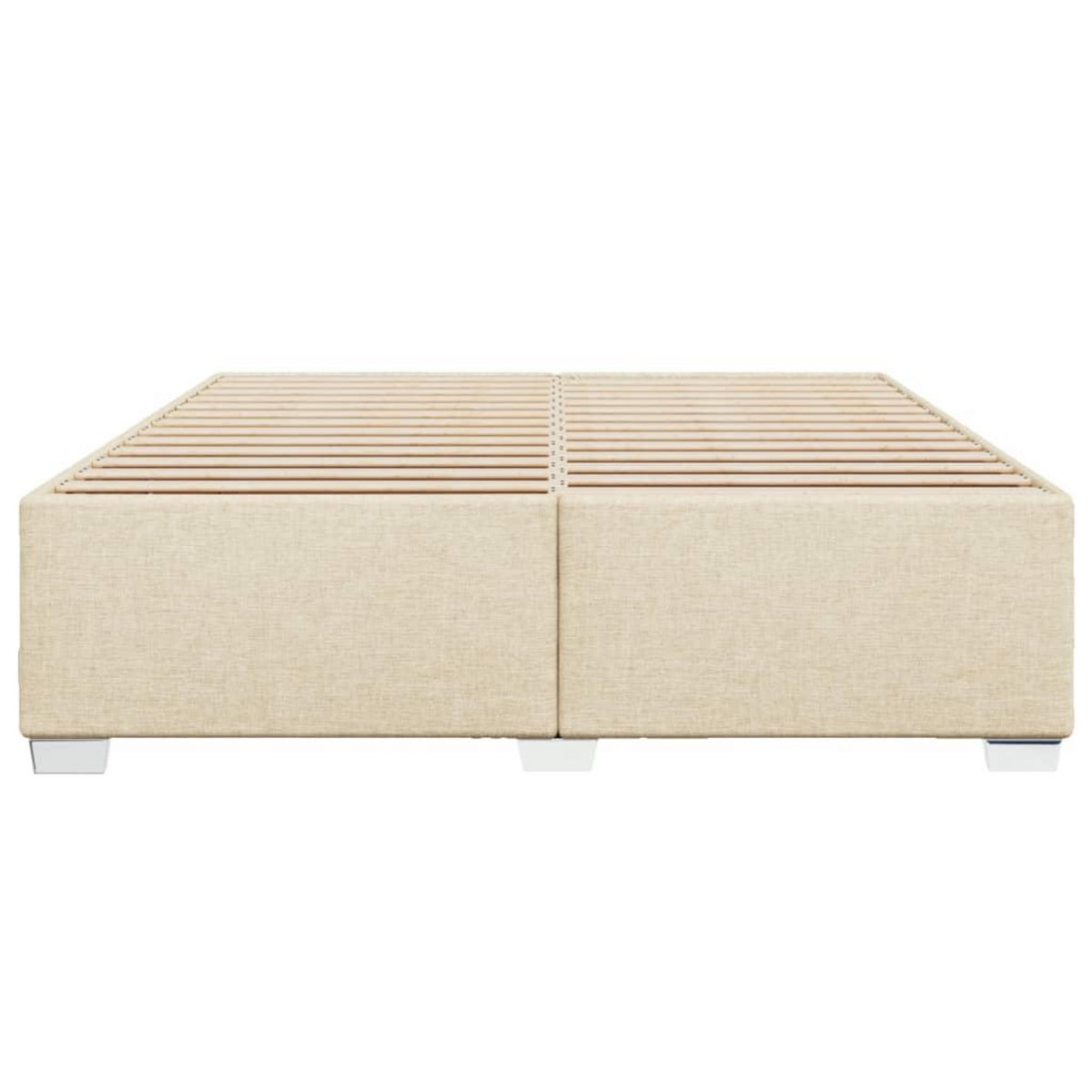 VIDAXL Cadre de lit sans matelas creme 200x200 cm tissu
