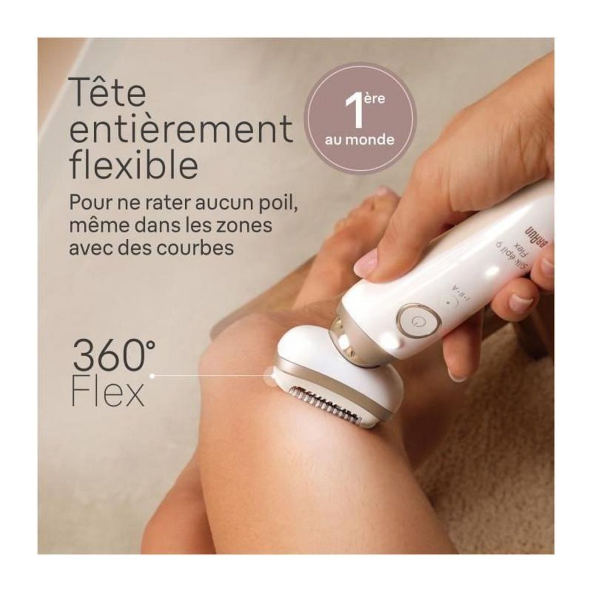 BRAUN Épilateur électrique - BRAUN - Silk-épil 9 Flex - Épilation Facile - 9-041 3D - Blanc / Doré