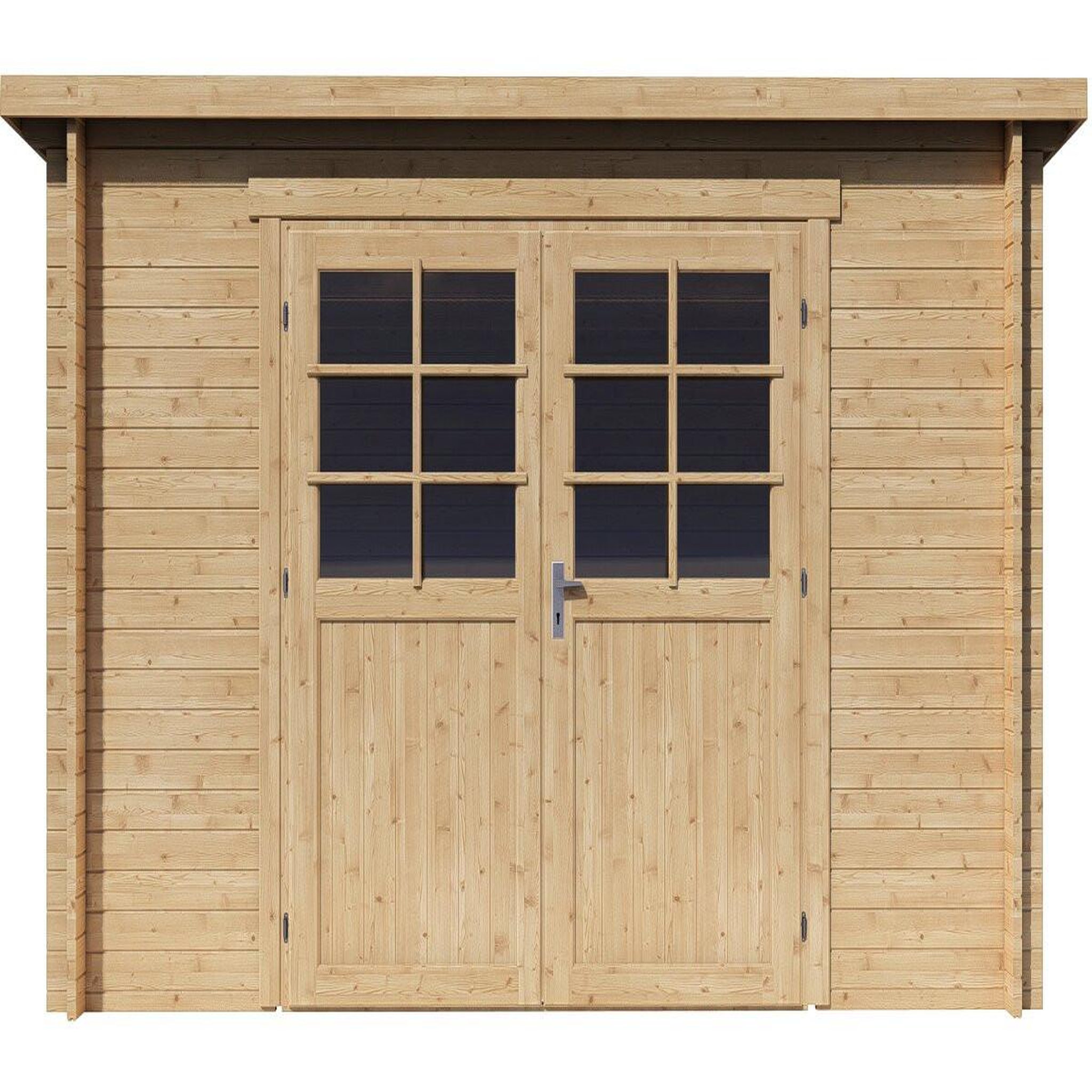 Voir la diapositive 4 : Habitat et Jardin Abri de jardin en bois monopente  rowan  - 9,5 m² - 28 mm - beige