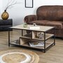 Voir la diapositive 2 : The Home Deco Factory Table basse avec rangements EDISON - Marron et noir