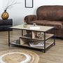 Voir la diapositive 2 : The Home Deco Factory Table basse avec rangements EDISON - Marron et noir