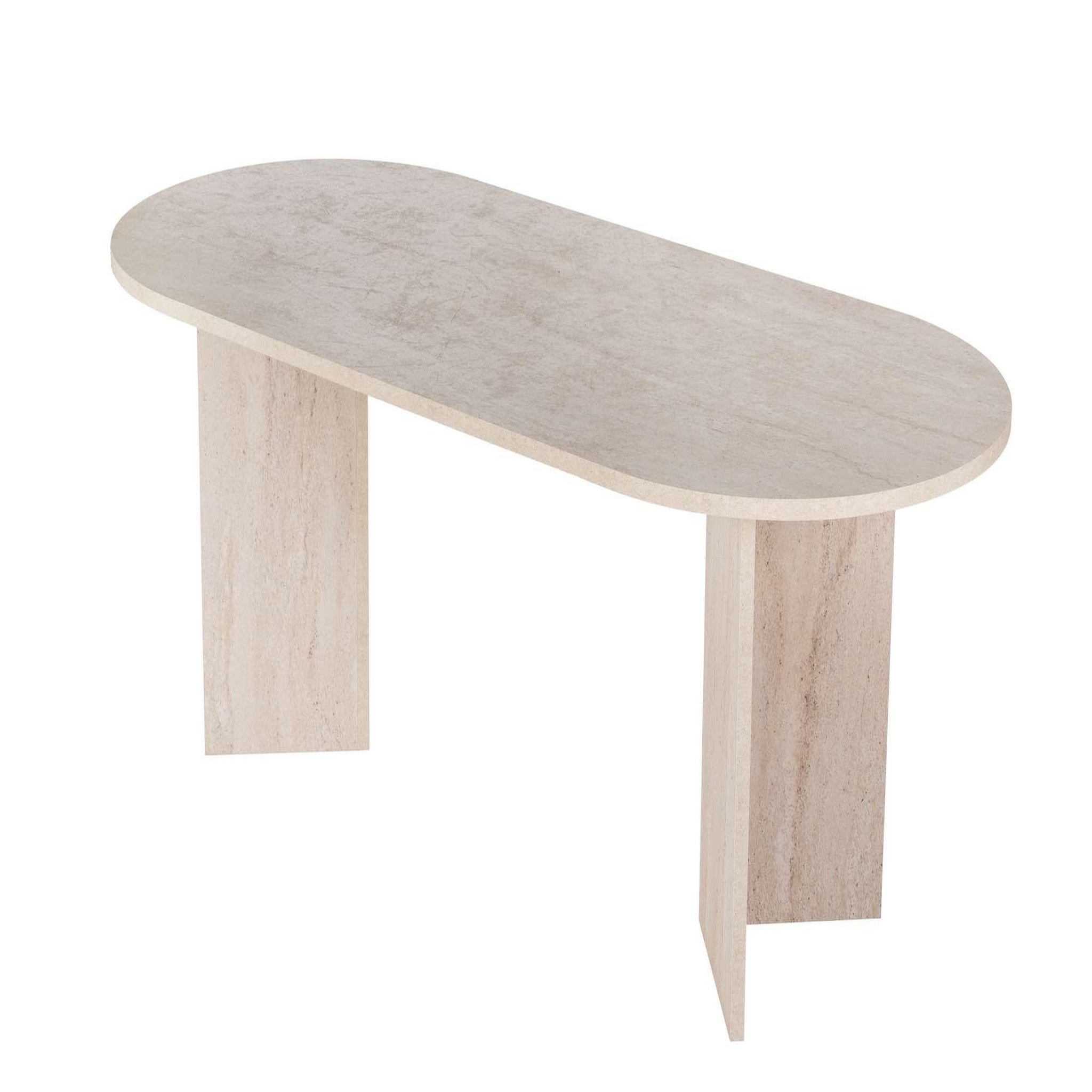 Habitat et Jardin Table à manger en bois  sabella  200 x 90 x 75 cm - travertin
