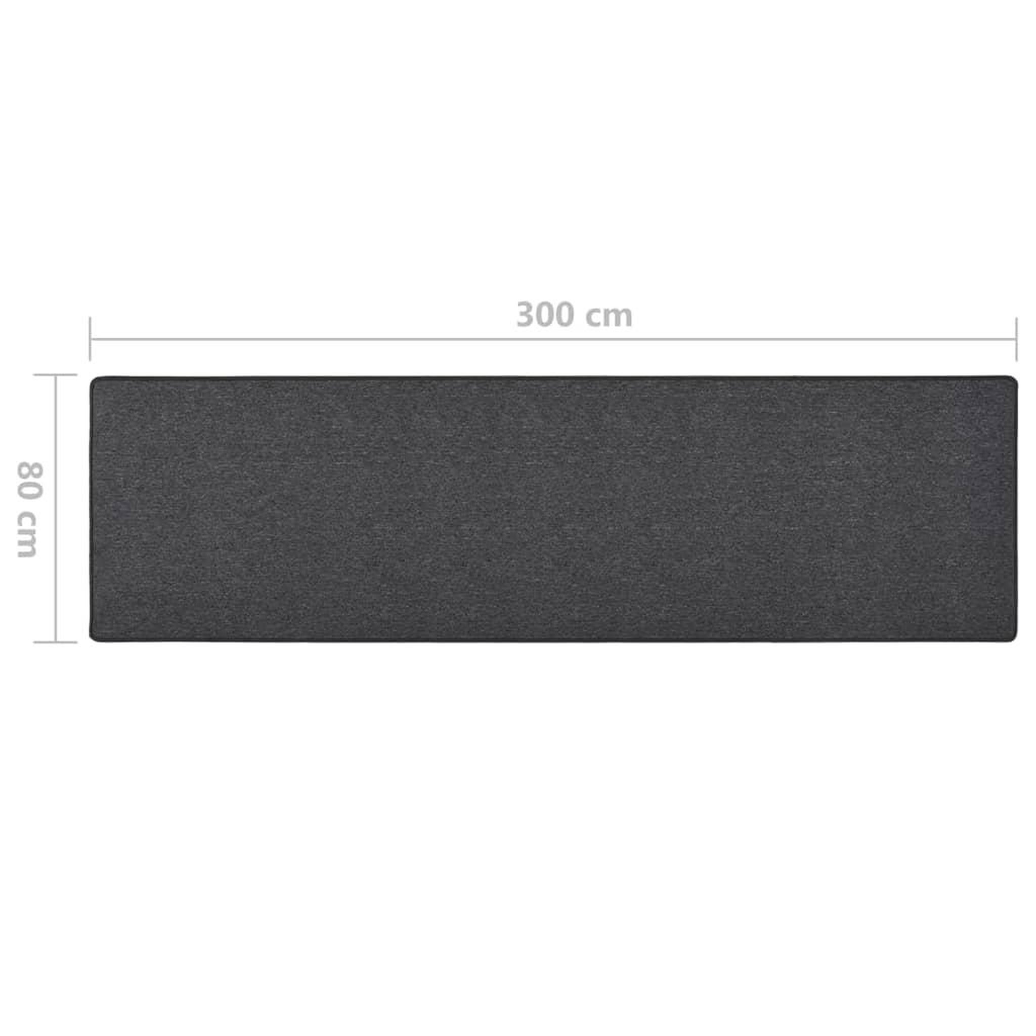 Voir la diapositive 6 : VIDAXL Tapis de couloir Anthracite 80x300 cm