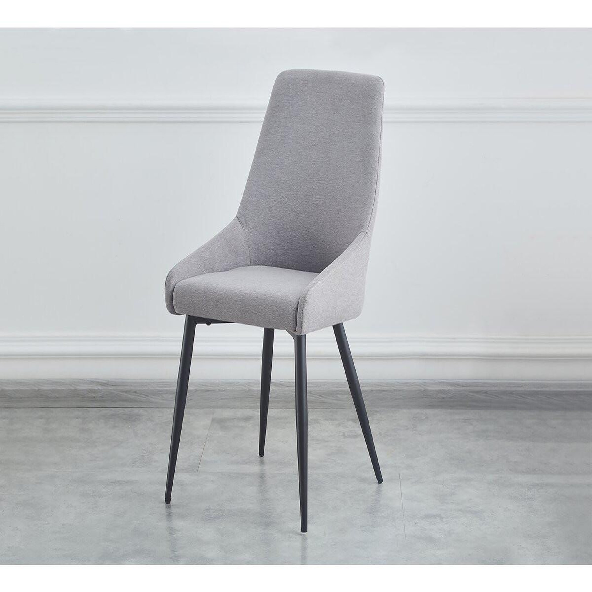 Voir la diapositive 2 : Habitat et Jardin Lot de 2 Chaises en tissu  Lyne  - Gris