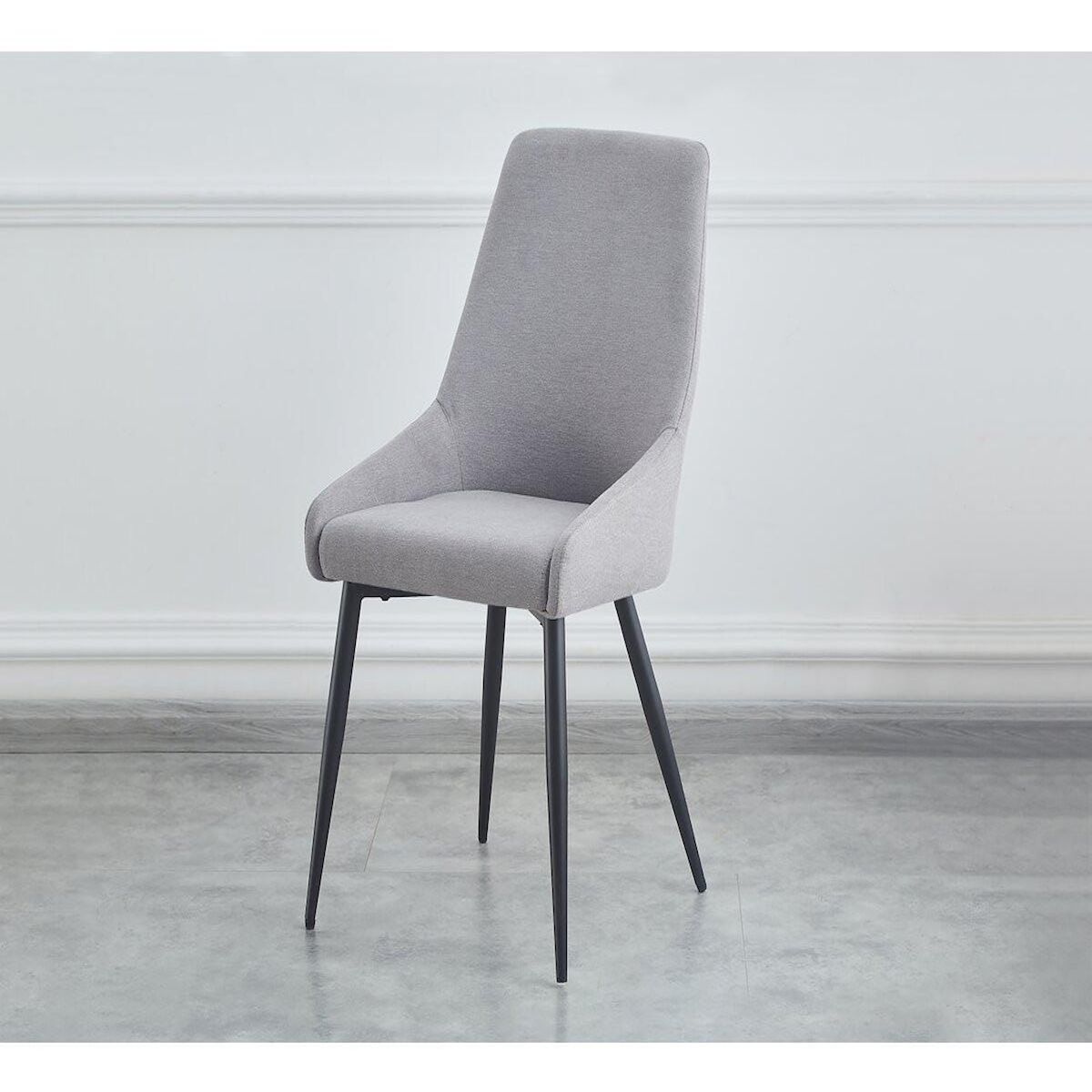 Habitat et Jardin Lot de 2 Chaises en tissu  Lyne  - Gris