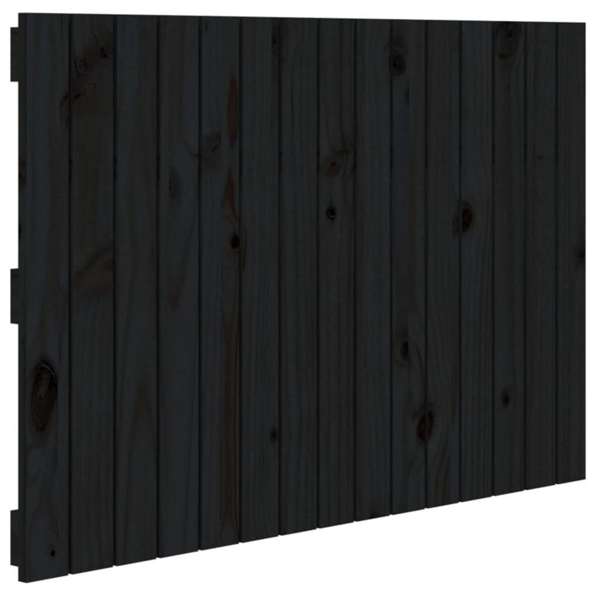 VIDAXL Tete de lit murale Noir 95,5x3x60 cm Bois massif de pin