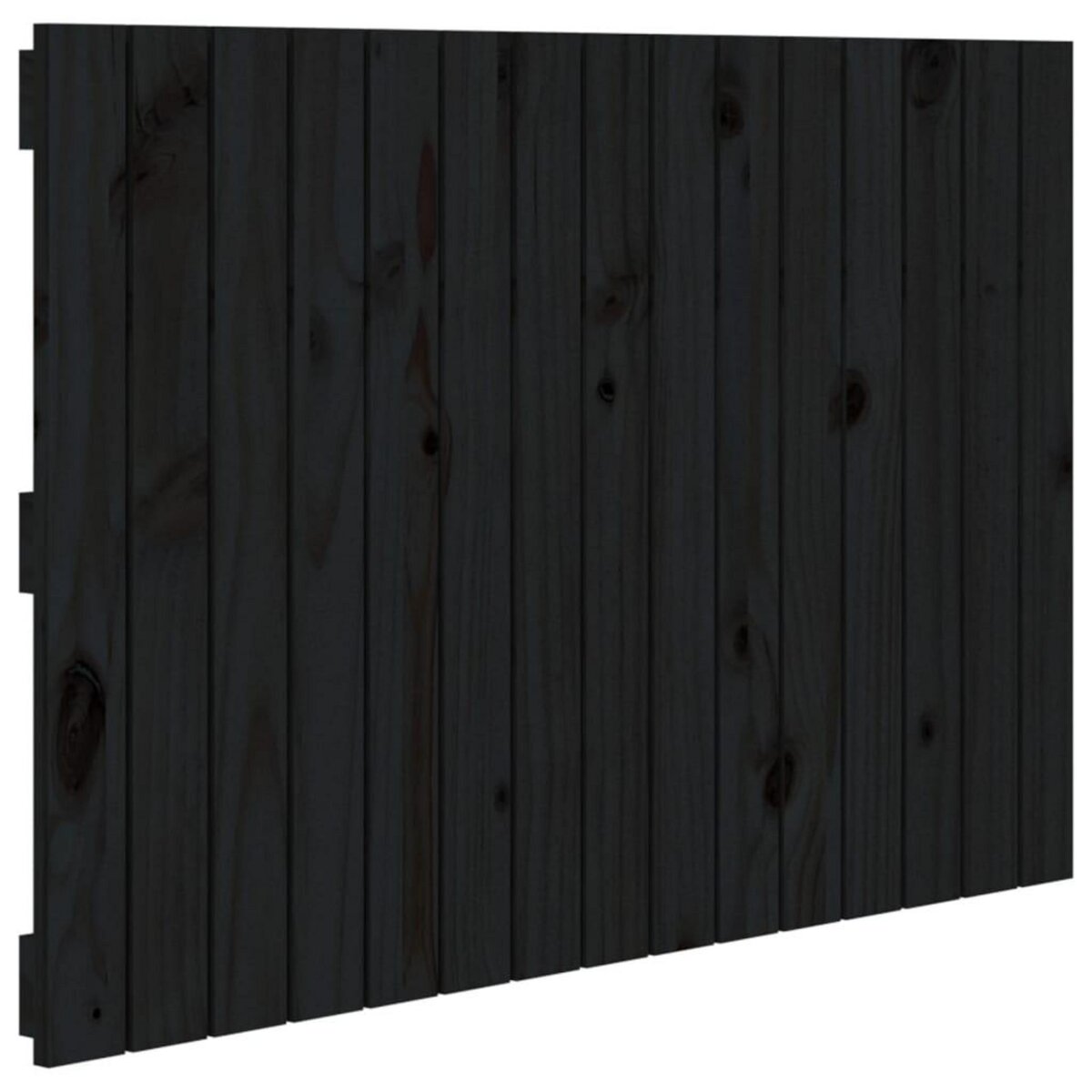 VIDAXL Tete de lit murale Noir 95,5x3x60 cm Bois massif de pin